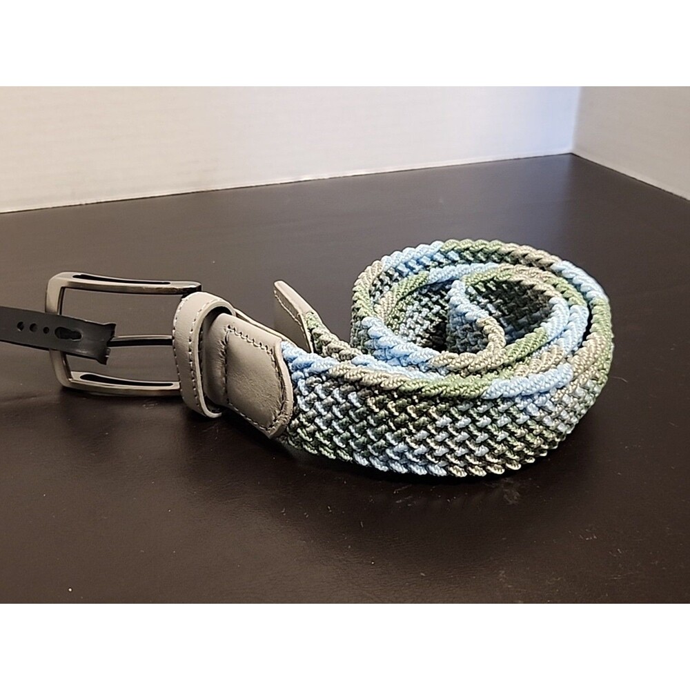 WALTER HAGEN MENS PLAID STRETCH GOLF BELT SIZE S Small 30-32 NEW NWT Olive Gray